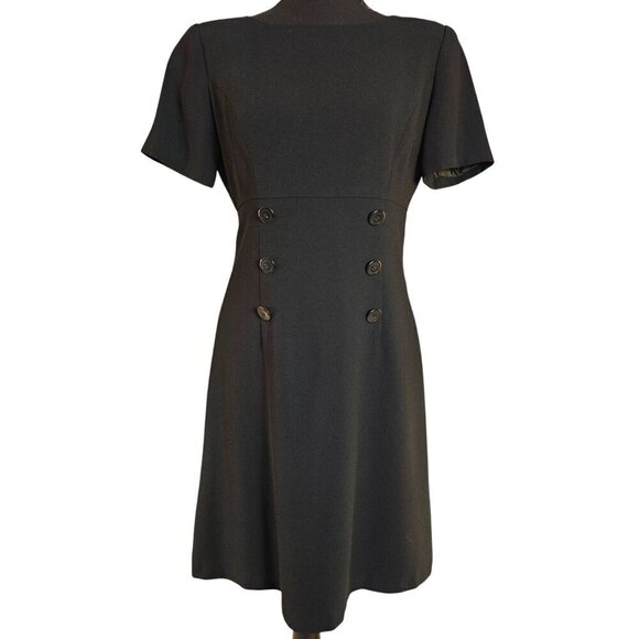 Liz Claiborne Womens Black Base Short Sleeve Above the Knee Dress Size 4 - Picture 1 of 6